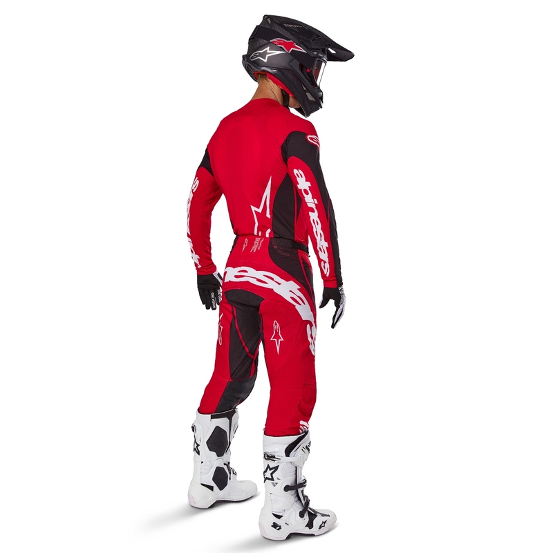 Maillot de motocross Alpinestars Techstar Dreem rouge et noir