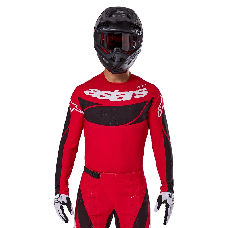 Maillot de motocross Alpinestars Techstar Dreem rouge et noir