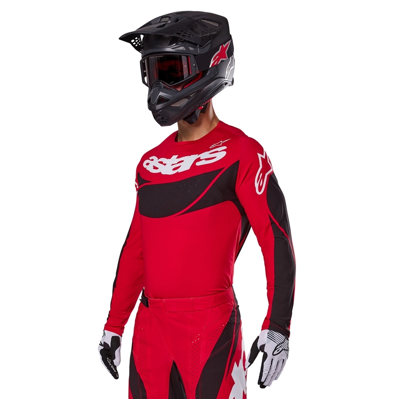 Maillot de motocross Alpinestars Techstar Dreem rouge et noir