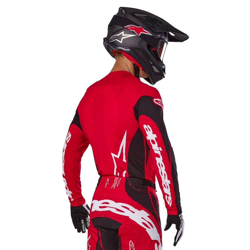 Maillot de motocross Alpinestars Techstar Dreem rouge et noir