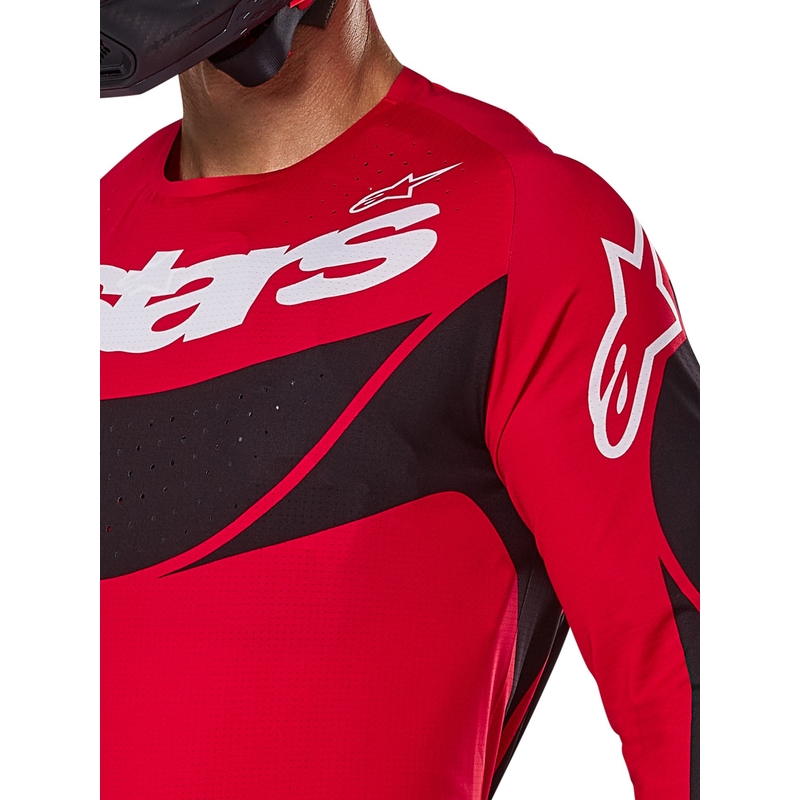 Maillot de motocross Alpinestars Techstar Dreem rouge et noir