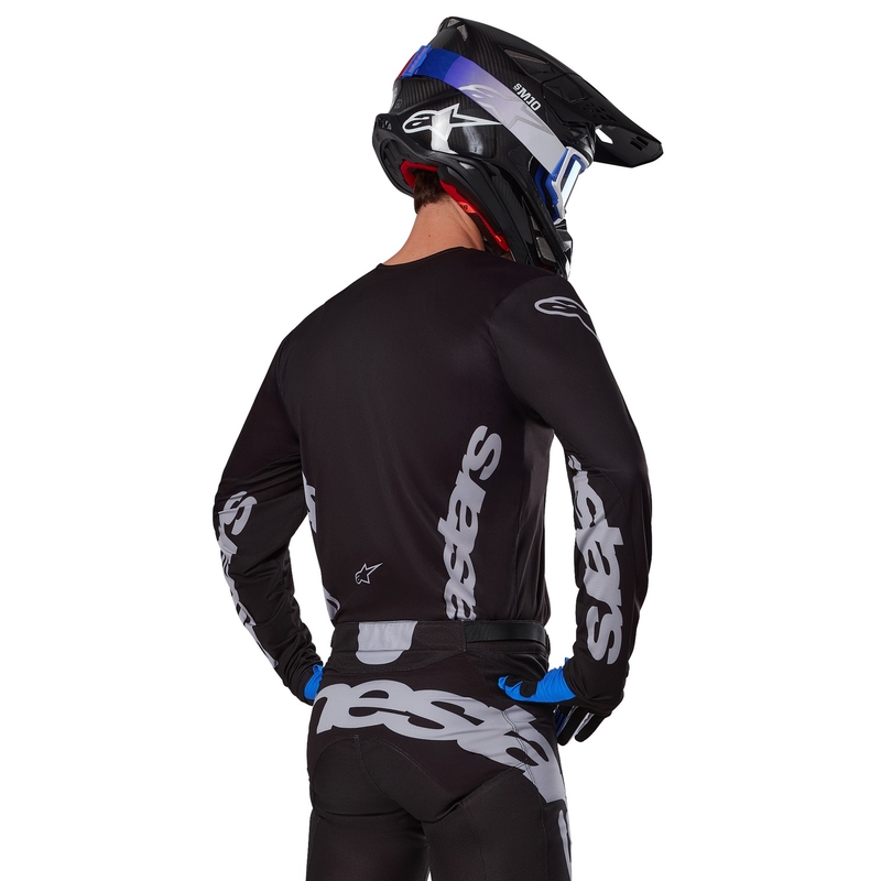 Maillot de motocross Alpinestars Racer Graphite noir et gris