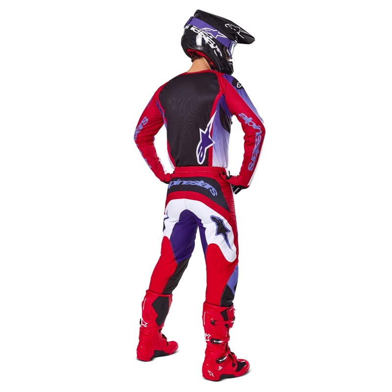 Maillot motocross Alpinestars Fluid Wurx fluo violet-rouge