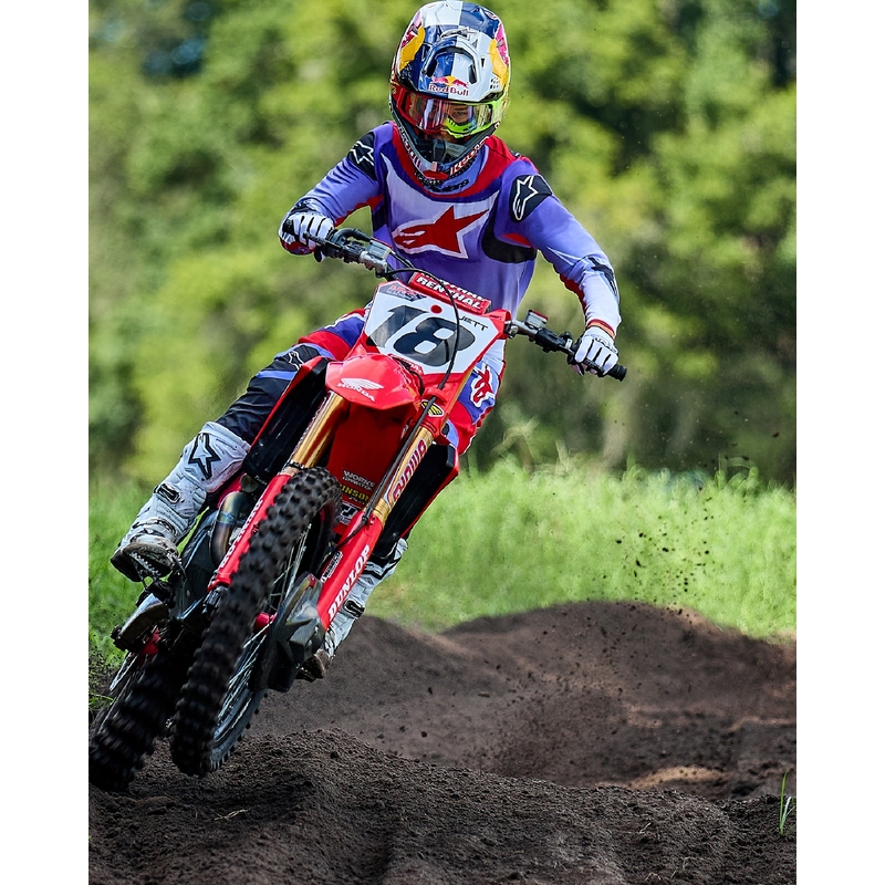 Maillot motocross Alpinestars Fluid Wurx fluo violet-rouge