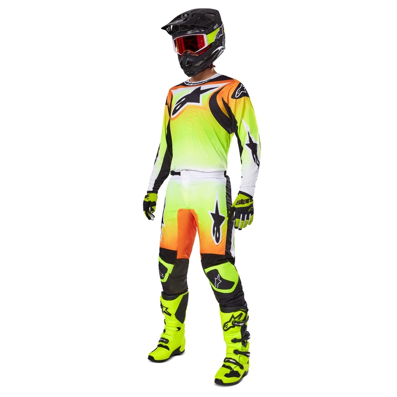 Alpinestars Fluid Wurx Motocross Jersey jaune et noir