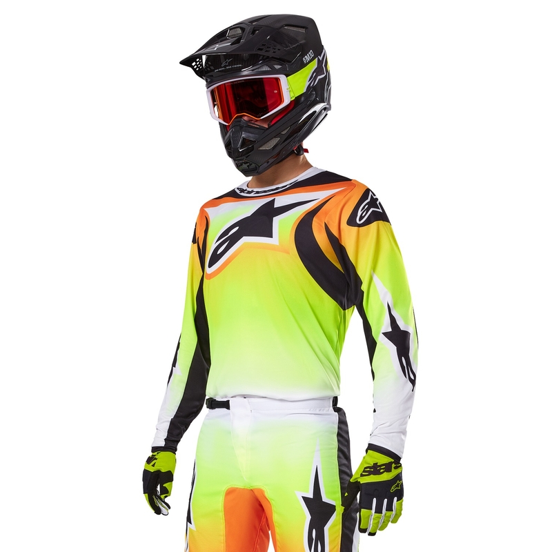 Alpinestars Fluid Wurx Motocross Jersey jaune et noir