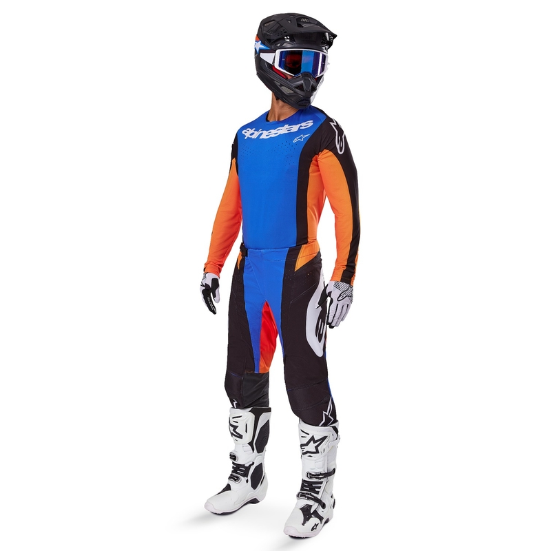 Alpinestars Techstar Melt Motocross Pants Orange and Blue