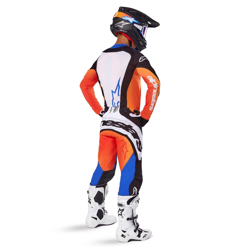 Alpinestars Techstar Melt Motocross Pants Orange and Blue