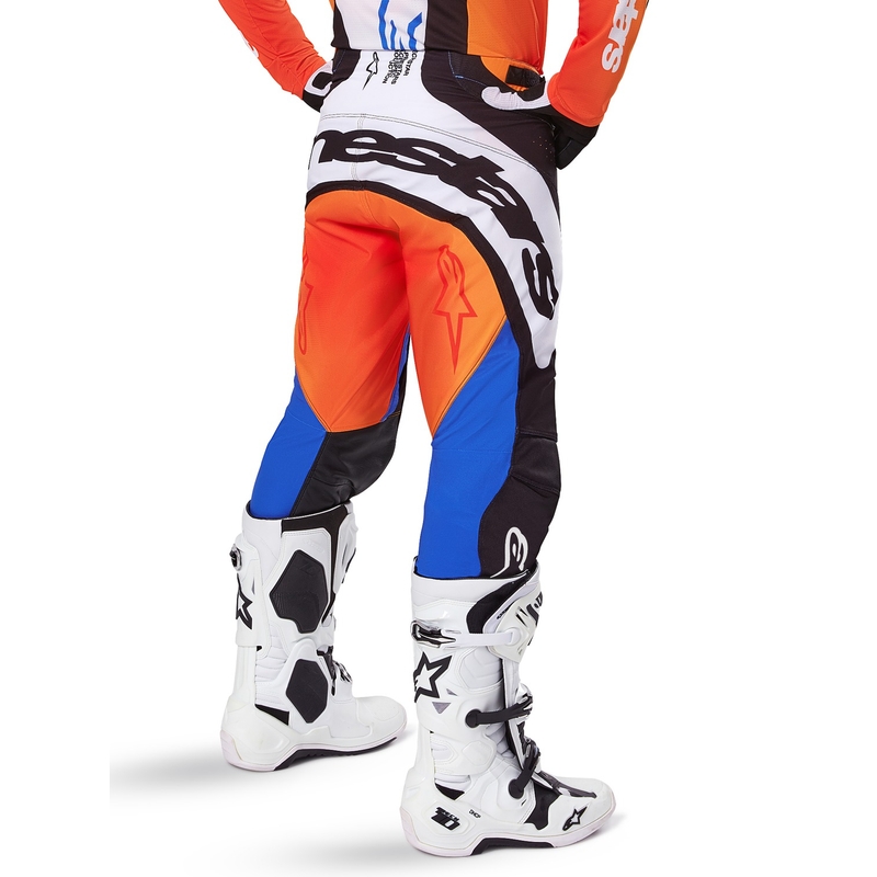Alpinestars Techstar Melt Motocross Pants Orange and Blue