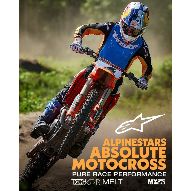 Alpinestars Techstar Melt Motocross Pants Orange and Blue