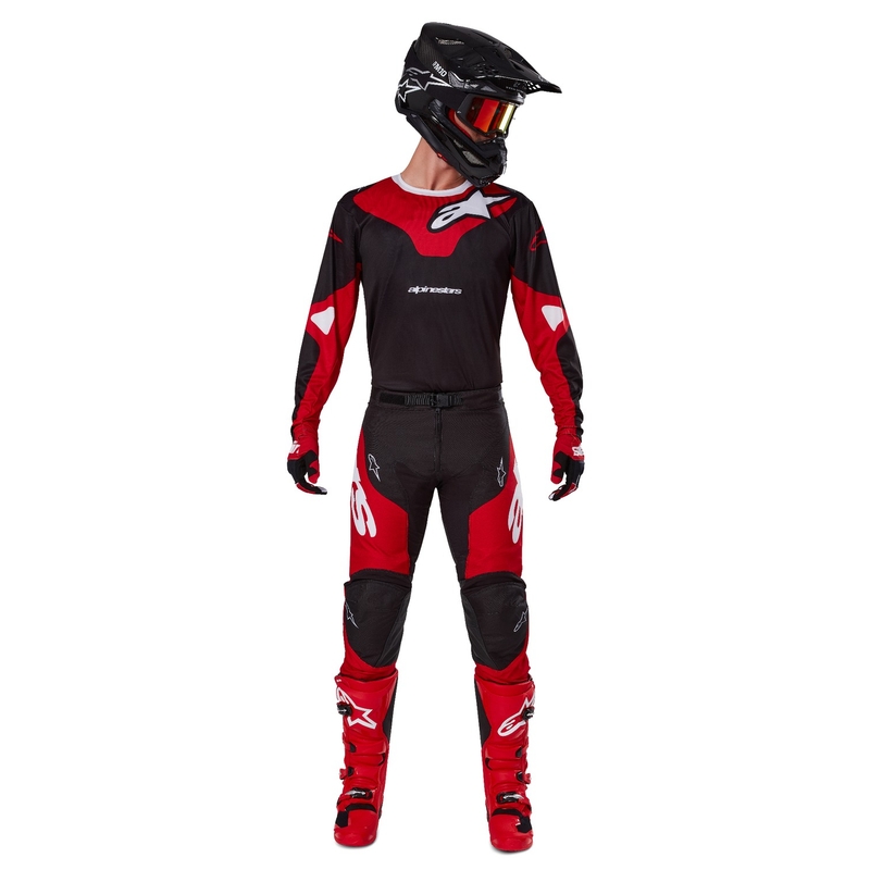 Alpinestars Racer Veil Motocross Pants Black and Red