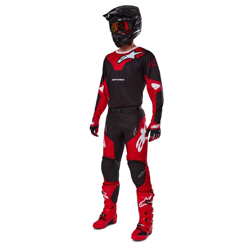 Alpinestars Racer Veil Motocross Pants Black and Red