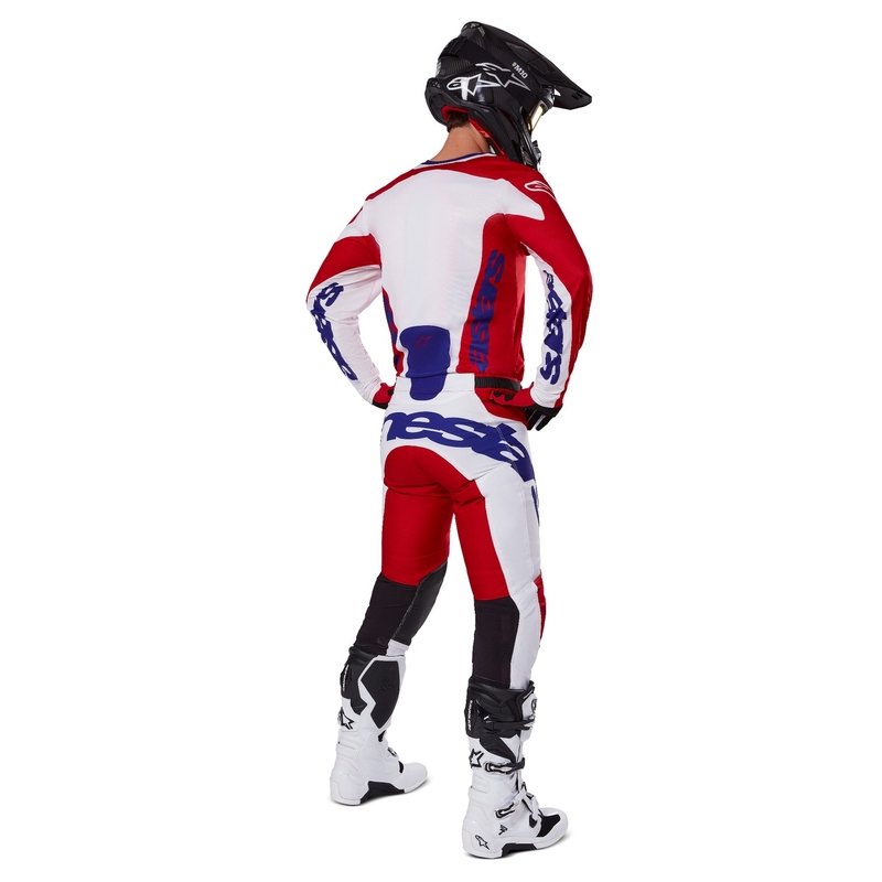 Pantalon de motocross Alpinestars Racer Veil rouge et blanc