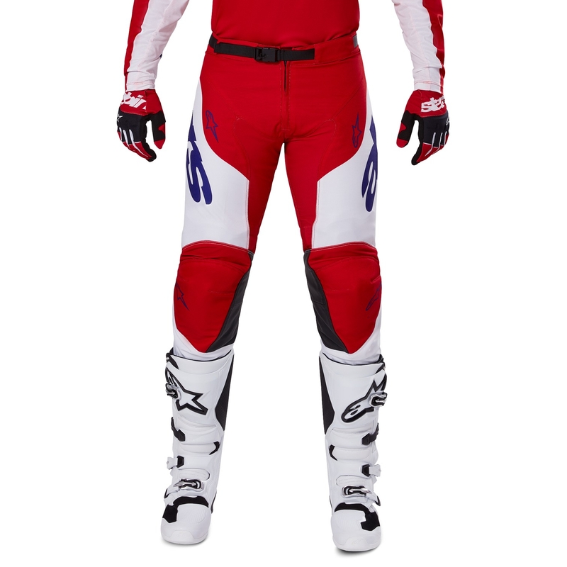 Pantalon de motocross Alpinestars Racer Veil rouge et blanc