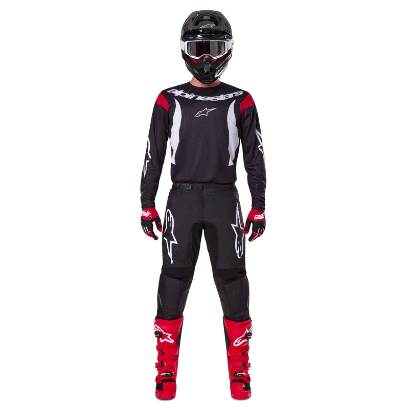 Pantalon de motocross Alpinestars Fluid Haul noir et blanc