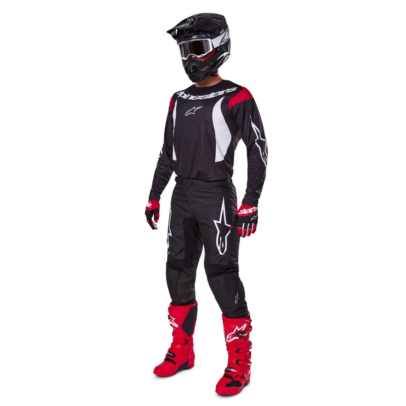 Pantalon de motocross Alpinestars Fluid Haul noir et blanc