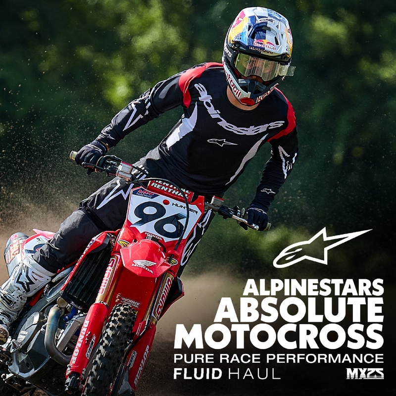 Pantalon de motocross Alpinestars Fluid Haul noir et blanc