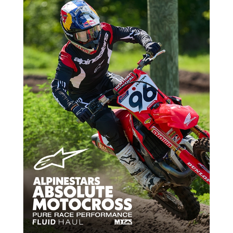 Pantalon de motocross Alpinestars Fluid Haul noir et blanc