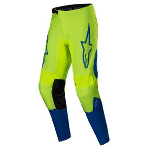 Pantalon de motocross Alpinestars Fluid Haul jaune fluo-bleu
