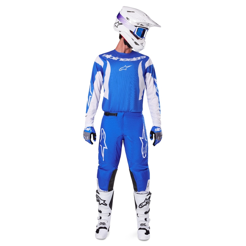 Pantalon de Motocross Alpinestars Fluid Haul Bleu et Blanc