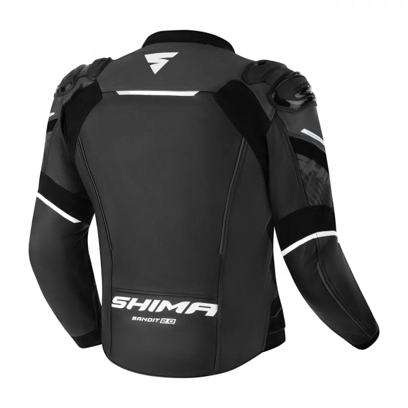 Blouson moto en cuir Shima Bandit 2.0 noir