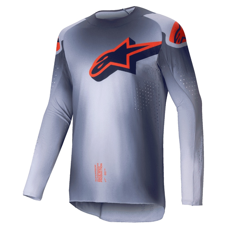 Maillot de motocross Alpinestars Supertech Lipan gris-orange fluo