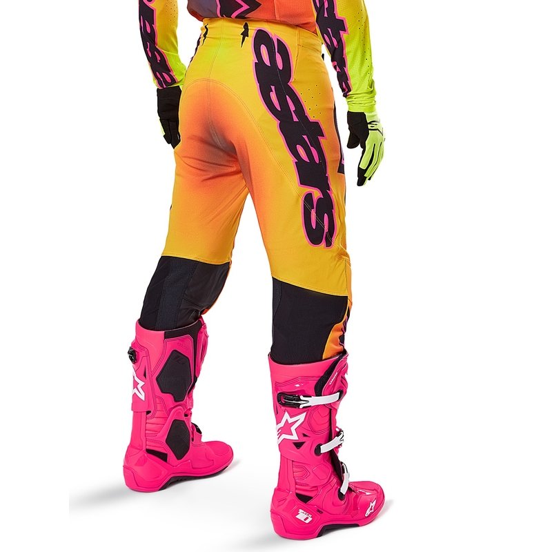 Pantalon de motocross Alpinestars Supertech Lipan jaune et rose