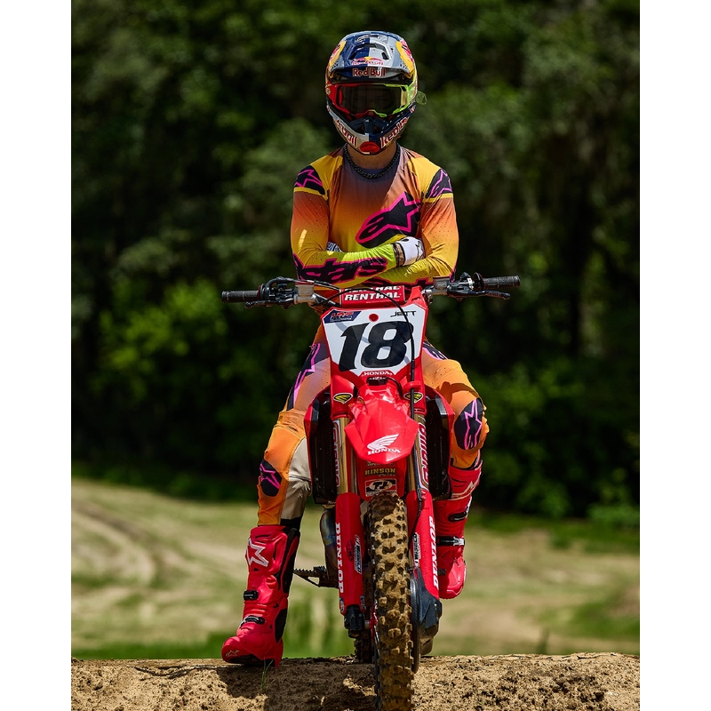 Pantalon de motocross Alpinestars Supertech Lipan jaune et rose
