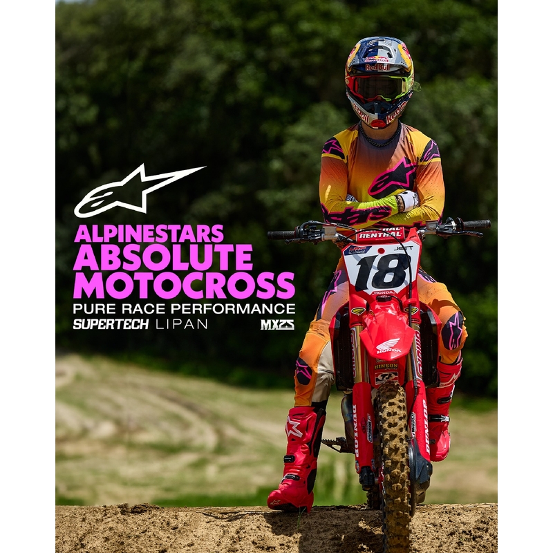 Pantalon de motocross Alpinestars Supertech Lipan jaune et rose