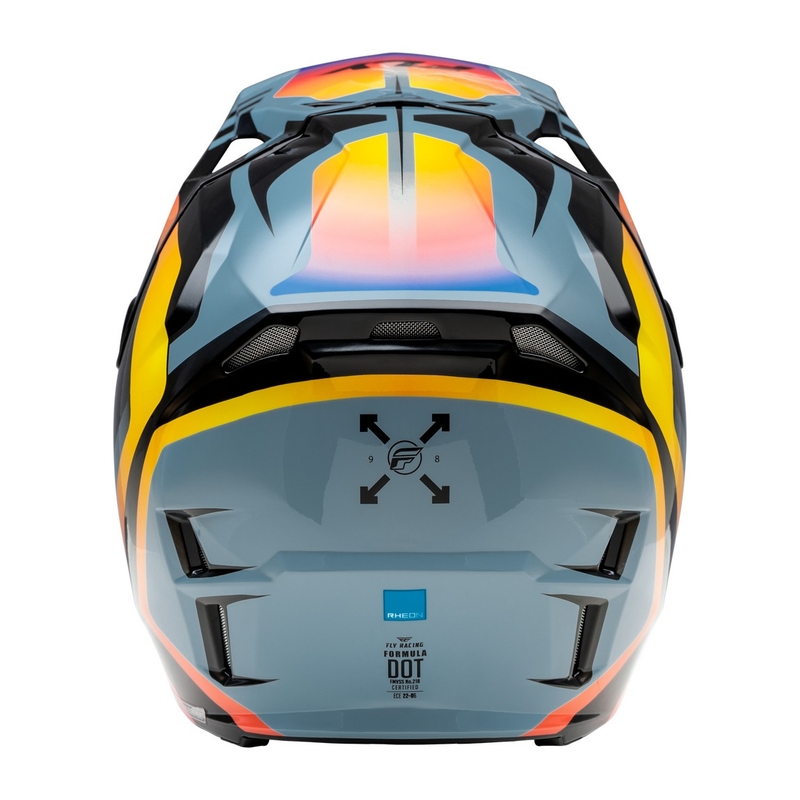 Casque motocross FLY Racing Formula CP noir-gris-arc-en-ciel