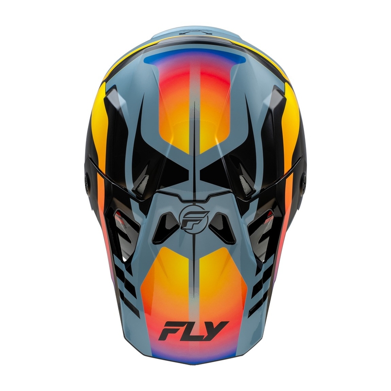 Casque motocross FLY Racing Formula CP noir-gris-arc-en-ciel