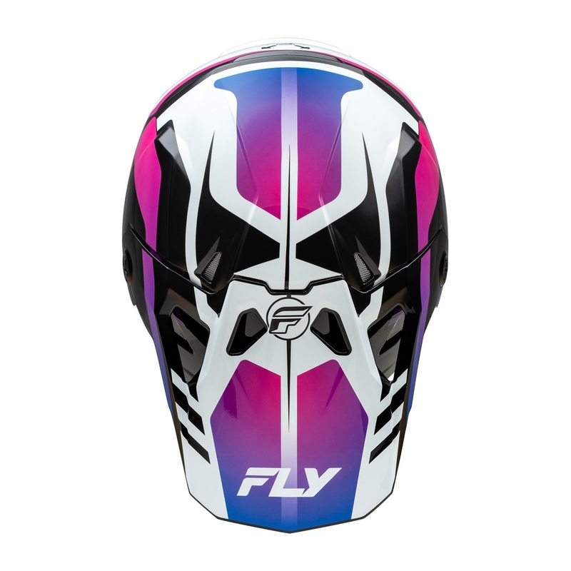 Casque motocross FLY Racing Formula CP blanc-noir-violet