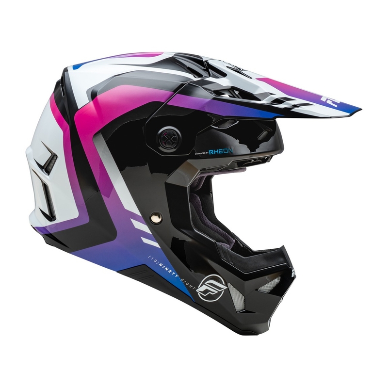 Casque motocross FLY Racing Formula CP blanc-noir-violet