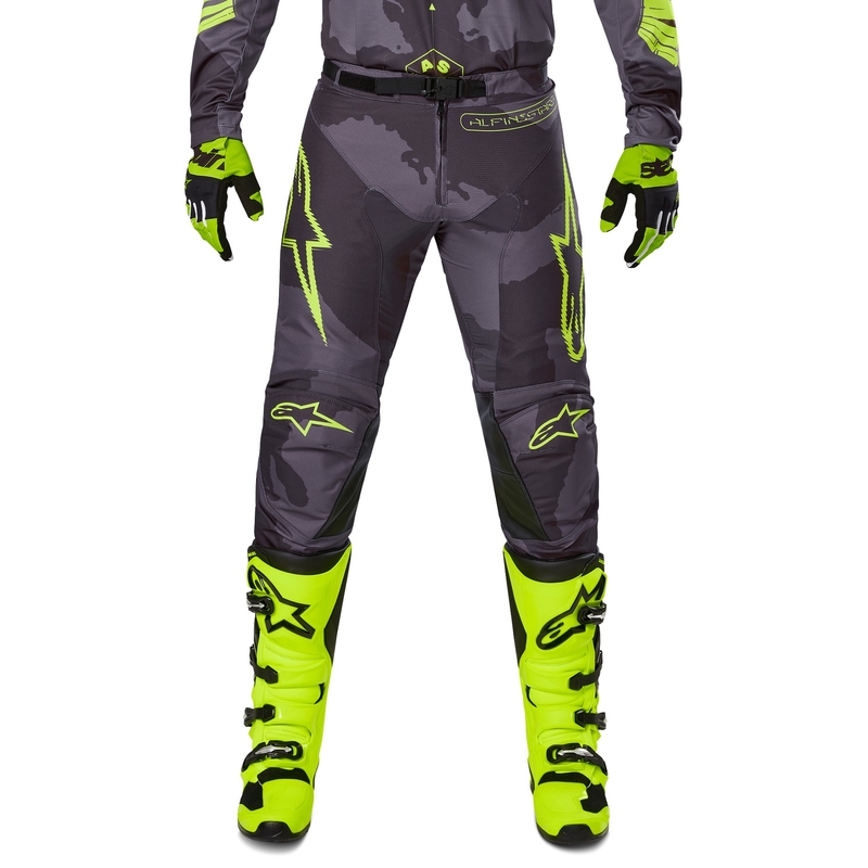 Alpinestars Racer Hollow Motocross Pants dark camo-fluo yellow