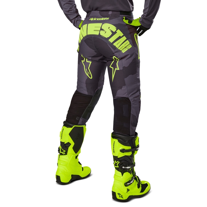 Alpinestars Racer Hollow Motocross Pants dark camo-fluo yellow