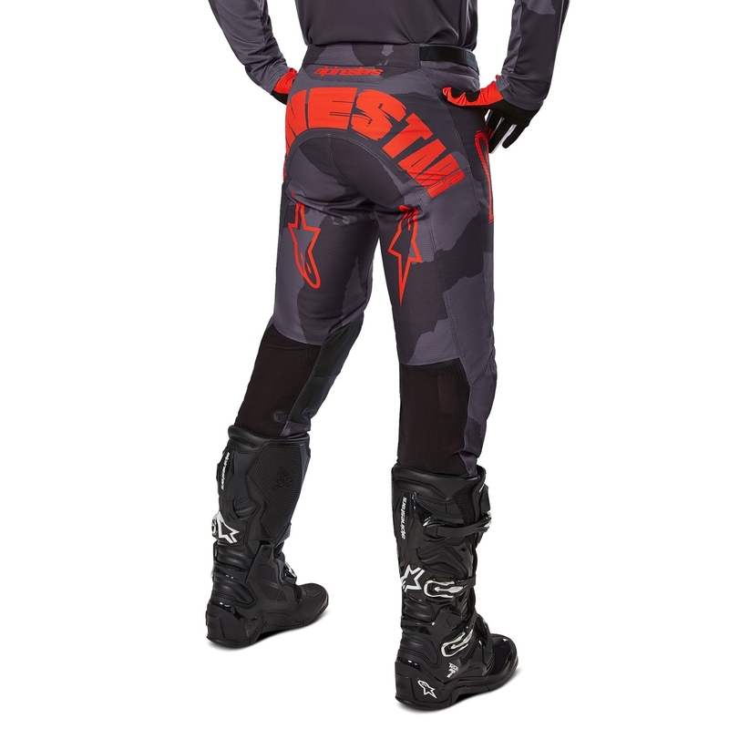 Alpinestars Racer Hollow Motocross Pants grey camo-fluo orange