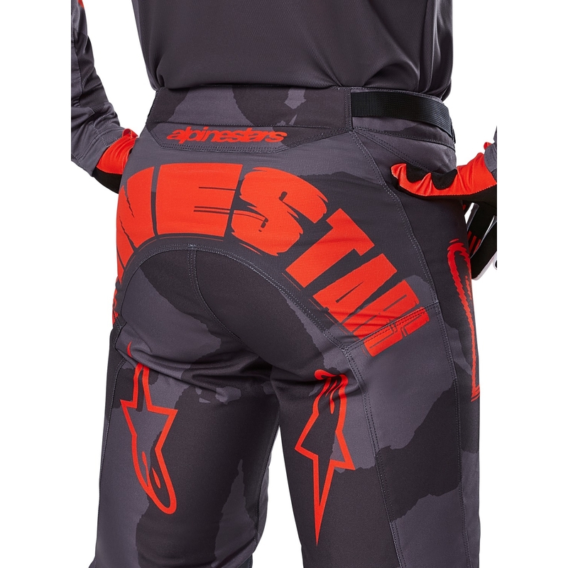 Alpinestars Racer Hollow Motocross Pants grey camo-fluo orange