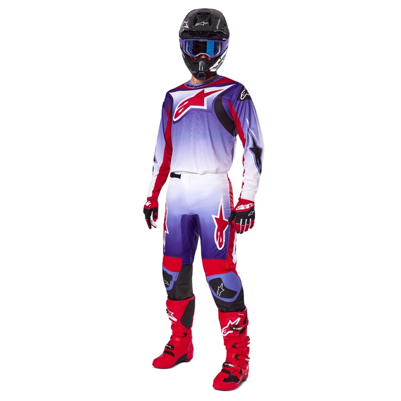 Pantalon de motocross Alpinestars Fluid Wurx violet-rouge