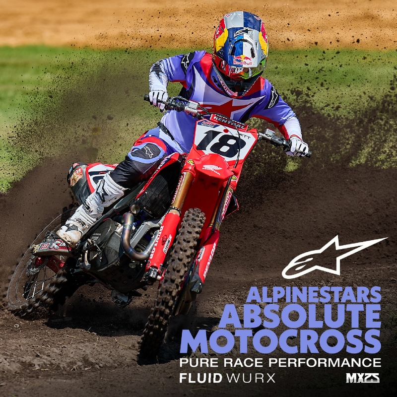 Pantalon de motocross Alpinestars Fluid Wurx violet-rouge
