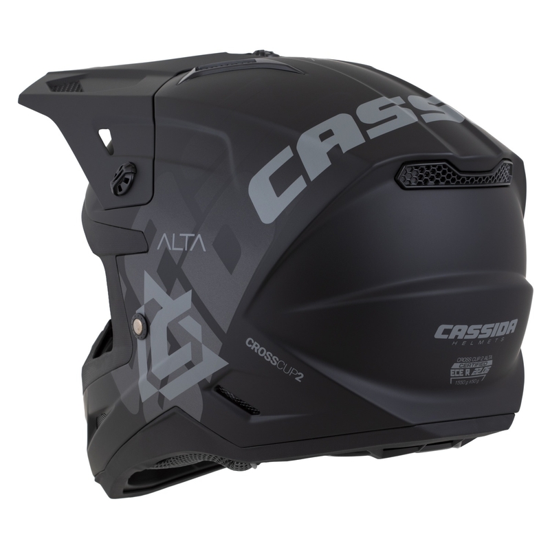 Casque de motocross Cassida Cross Cup 2 Alta noir mat-gris
