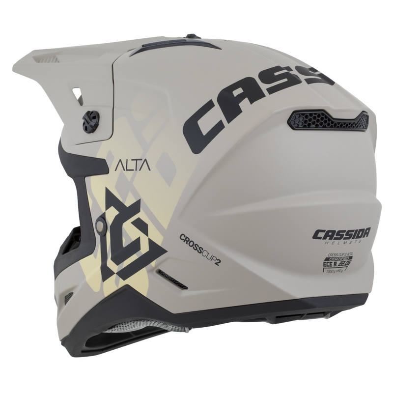Casque de motocross Cassida Cross Cup 2 Alta gris sable mat