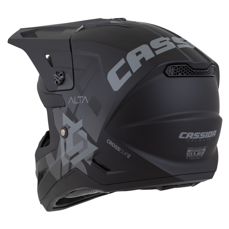 Casque motocross enfant Cassida Cross Cup 2 Alta noir mat-gris