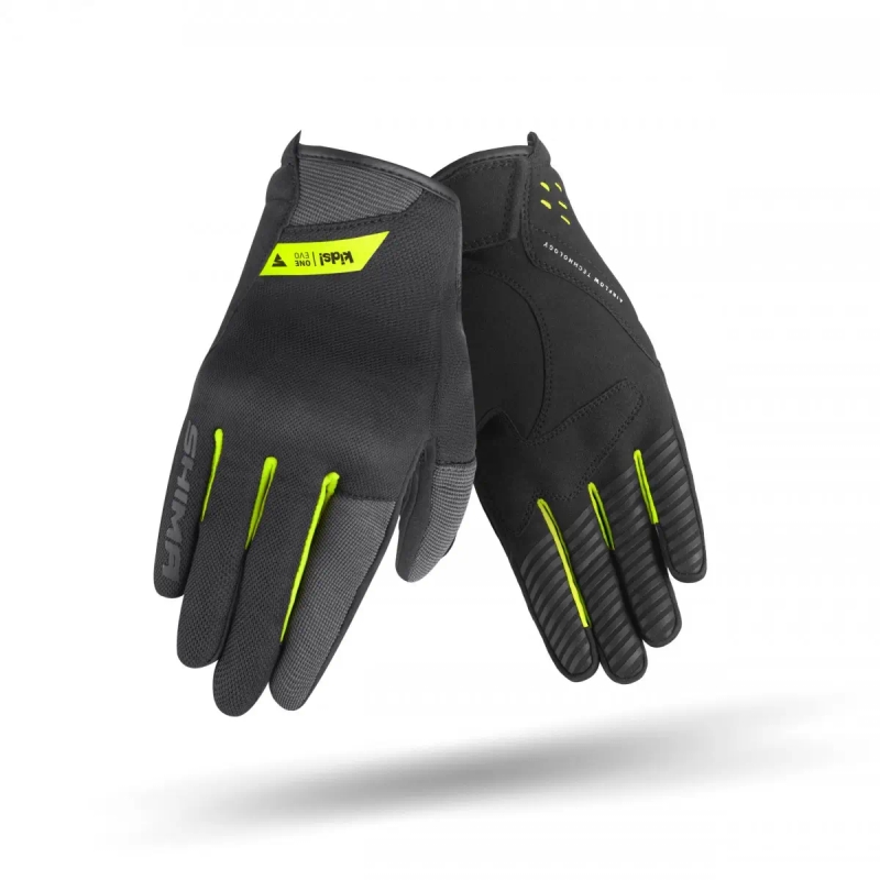 Gants moto enfant Shima One EVO noir-jaune fluo