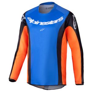 Maillot motocross enfant Alpinestars Racer Orange fondu et bleu