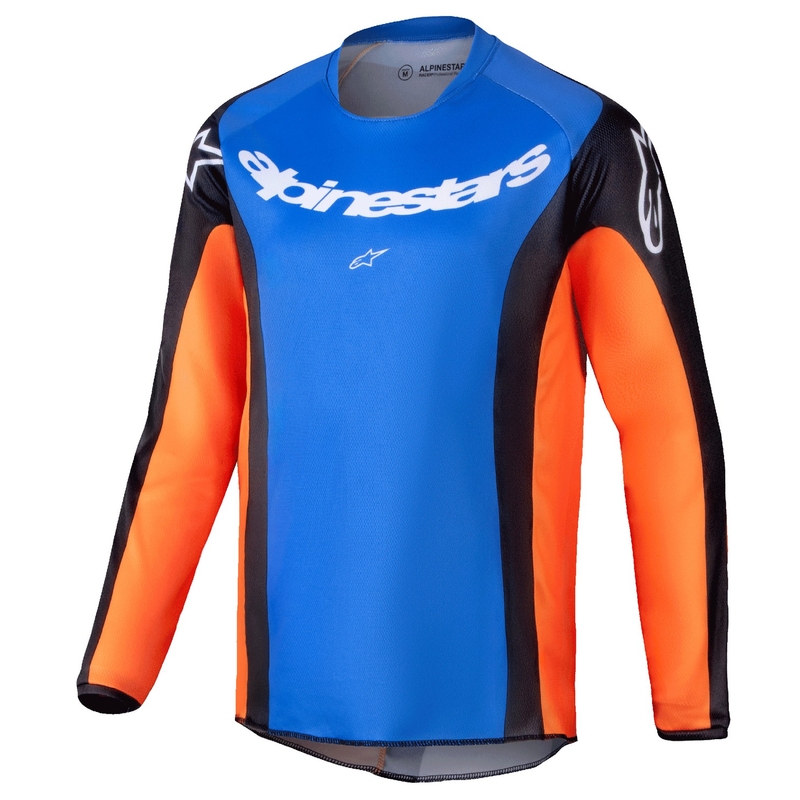 Maillot motocross enfant Alpinestars Racer Orange fondu et bleu