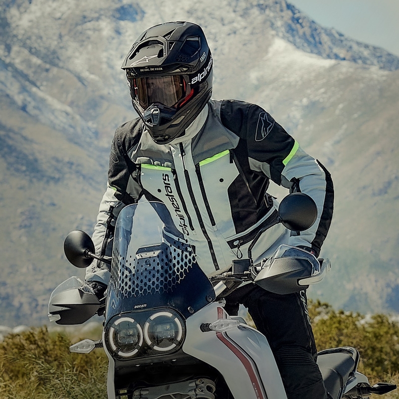 Blouson moto Alpinestars Bogota PRO Drystar gris-noir-jaune fluo