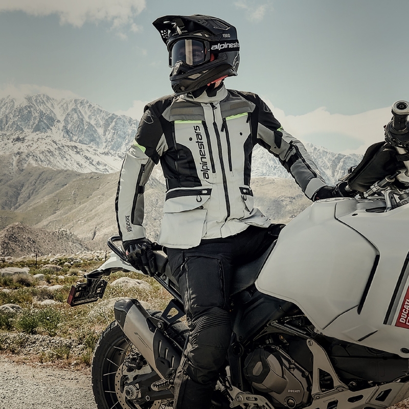 Blouson moto Alpinestars Bogota PRO Drystar gris-noir-jaune fluo