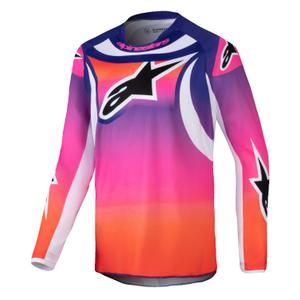 Maillot motocross enfant Alpinestars Racer Wurx multicolore-blanc