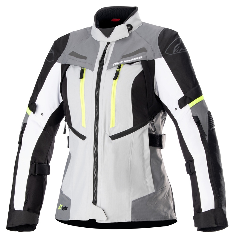 Blouson moto femme Alpinestars Stella Bogota PRO Drystar gris-noir-jaune fluo