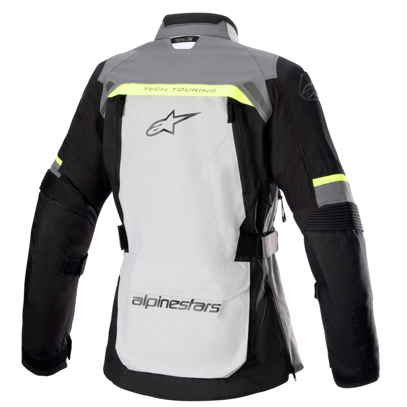 Blouson moto femme Alpinestars Stella Bogota PRO Drystar gris-noir-jaune fluo
